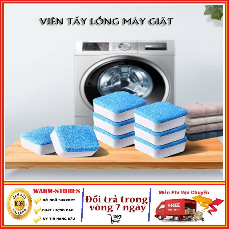 [Hộp 12 Viên] Viên Tẩy Vệ Sinh Lồng Máy Giặt Nhật Bản Diệt khuẩn và Tẩy chất cặn Lồng máy giặt hiệu quả