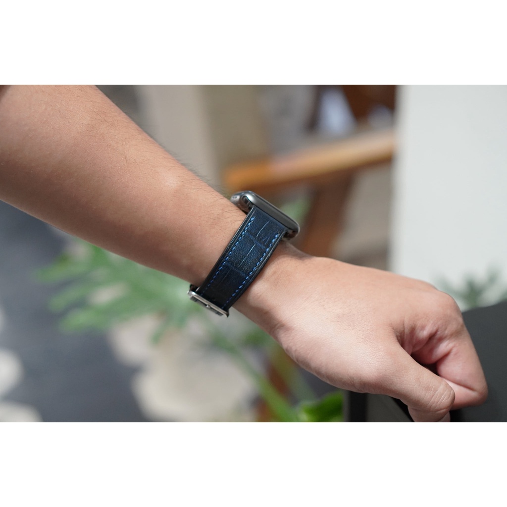 Dây đồng hồ Apple Watch màu Xanh Patina thương hiệu Lion Leather
