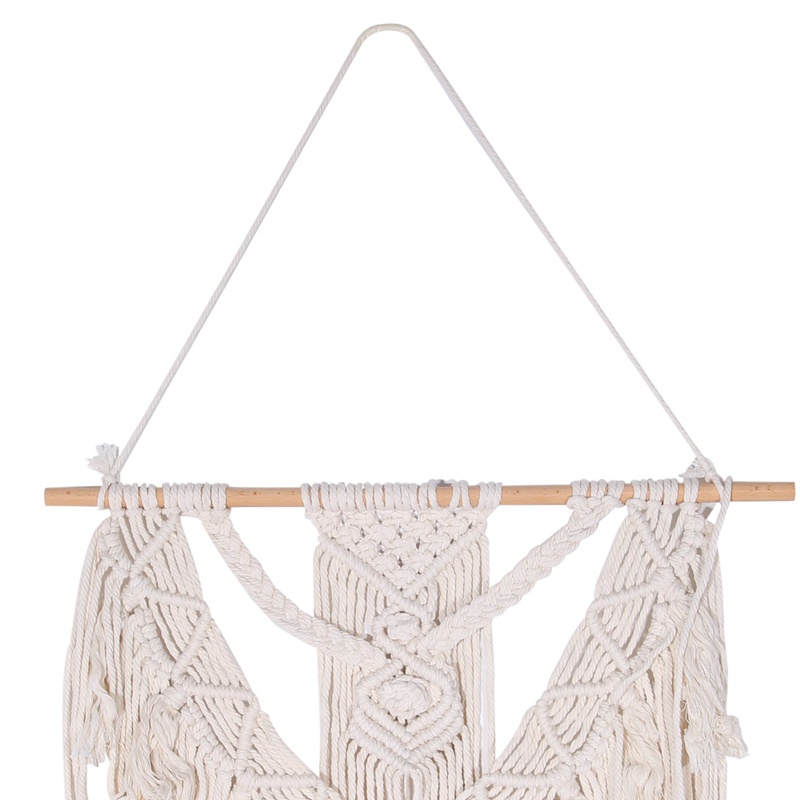 Thảm Dệt Macrame Treo Tường Trang Trí Phong Cách Boho Kích Thước 55X70cm