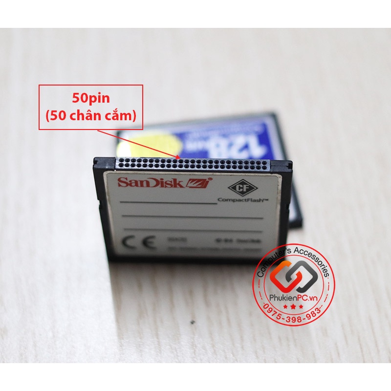 Thẻ nhớ CF Card SanDisk 64mb 128mb 256mb 512mb 1gb 2gb 4gb chính hãng cho CNC, PLC, cơ khí chính xác
