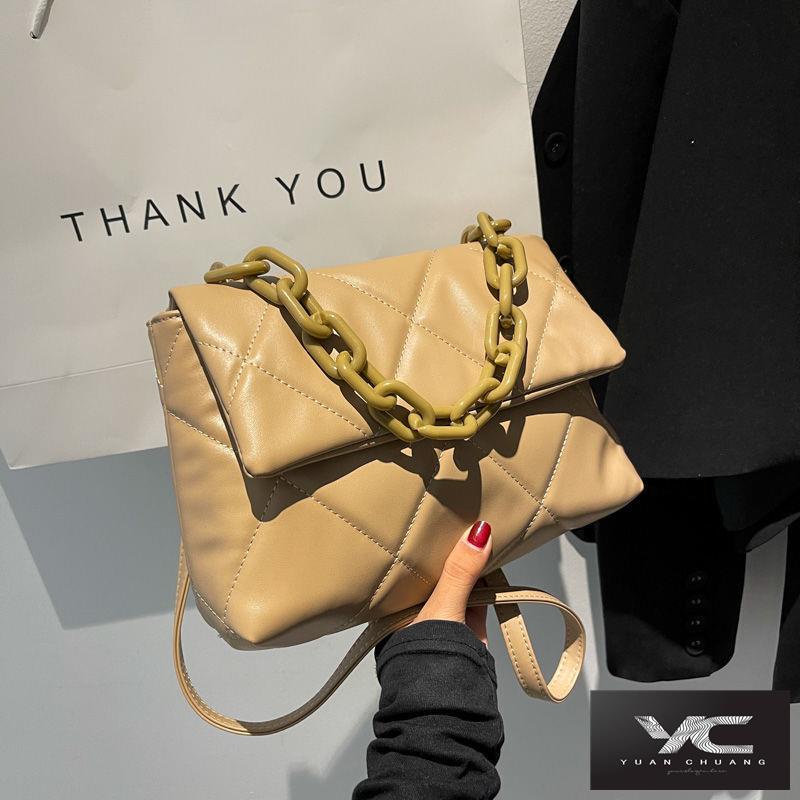 Túi Đeo Chéo Hình Vuông Nhỏ Họa Tiết Hình Thoi Thời Trang Thu Đông Năm Mới 2022 Chất Lượng Cao Cho Nữ