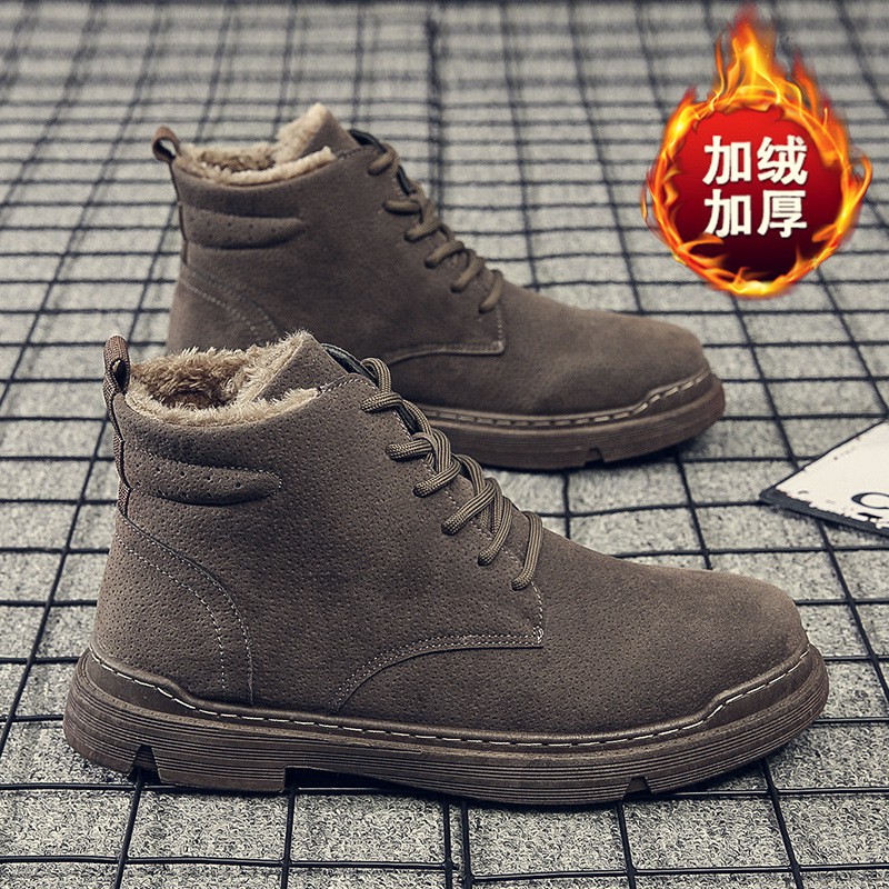 Giày Bốt Martin Da Cổ Cao Phong Cách Anh Quốc Thời Trang Mùa Thu Cho Nam 2021 | BigBuy360 - bigbuy360.vn