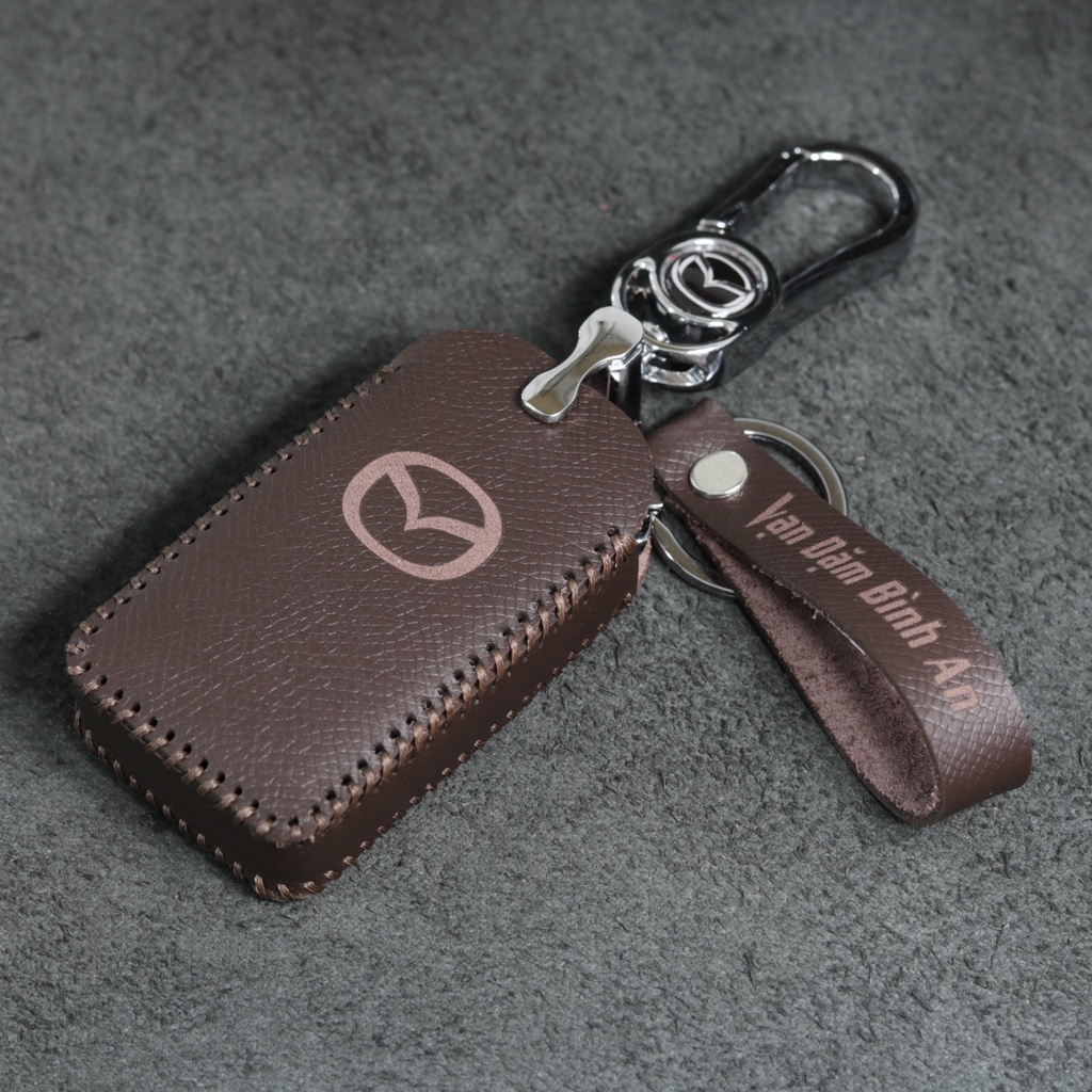 Mazda 3 CX3 CX30 Bao da chìa khóa - Da bò thật - Khâu thủ công