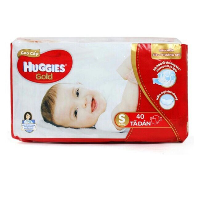 Tã Dán Huggies Gold S40 (4-8ký)