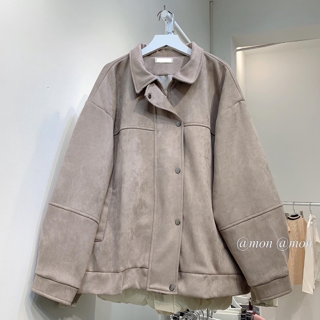 210704 Áo bomber da lộn, áo khoác da lộn nữ , áo khoác bomber thời trang ulzzang, freesize | BigBuy360 - bigbuy360.vn