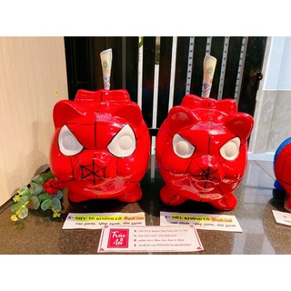 Heo Đất Nơ vẽ hình, chất liệu thạch cao, size siêu to khổng lồ, nước sơn bóng mịn, hình vẽ tay sắc nét