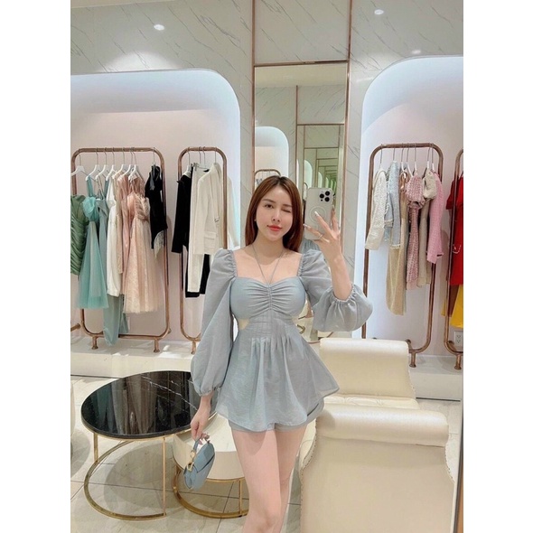 Bigsize sét bộ áo dây rút mặc 2 kiểu bigsize 55kg-90kg😘😘