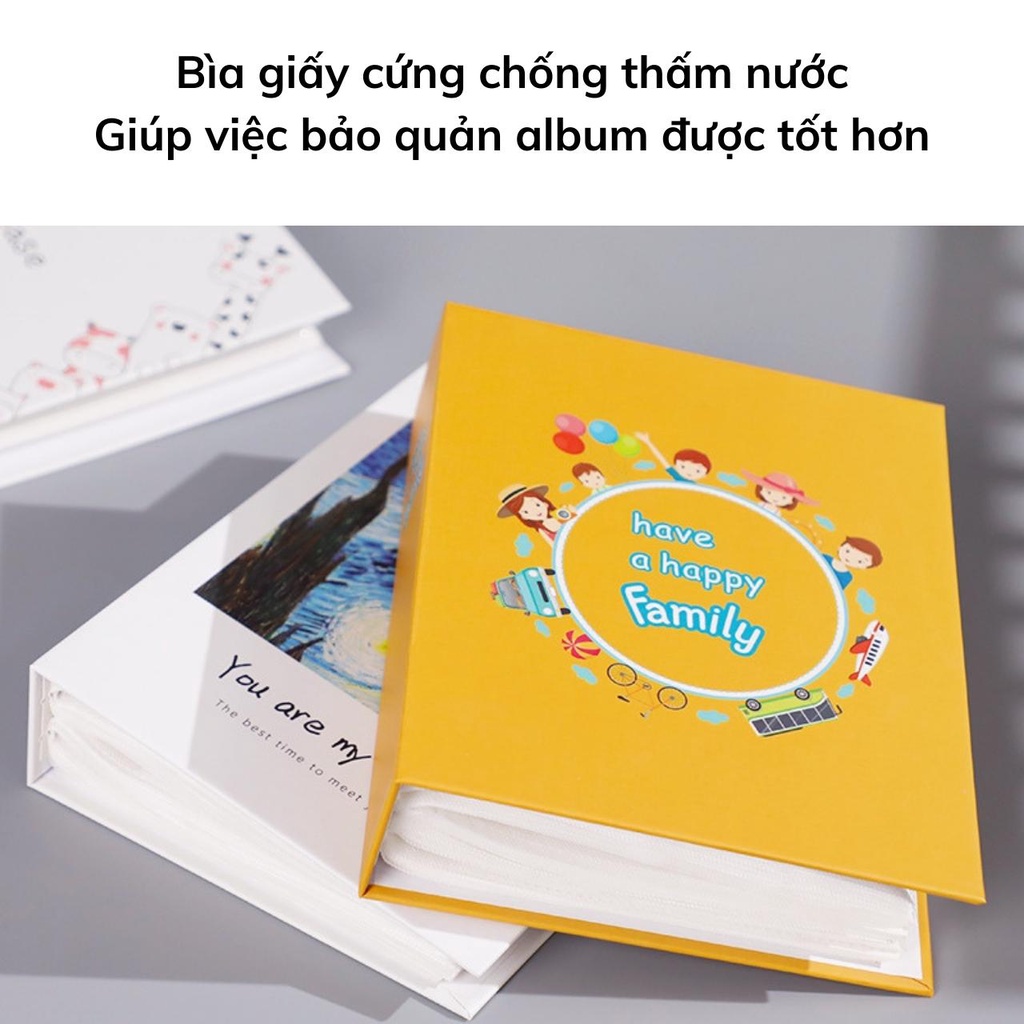Album ảnh 10x15, 9x12,13x18 đựng 100 tấm bìa giấy cứng đẹp siêu cute giữ ảnh cho con làm quà tặng Tú Vy Studio