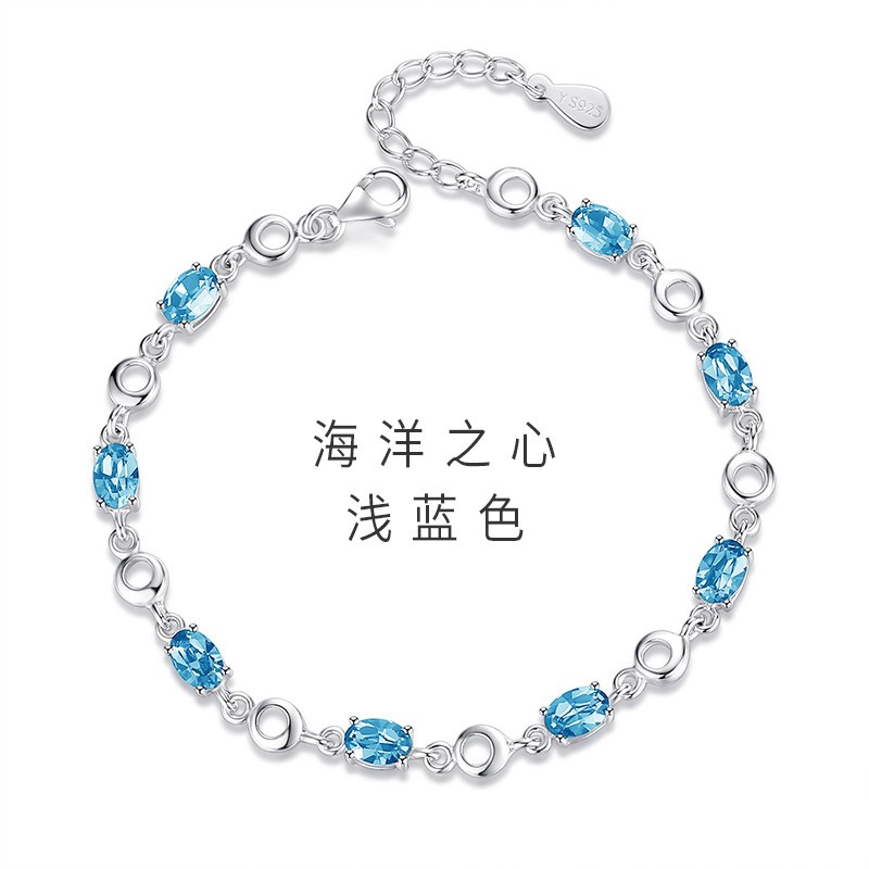 Vòng Tay Mạ Bạc 925 Đính Đá Thời Trang Cho Nữ