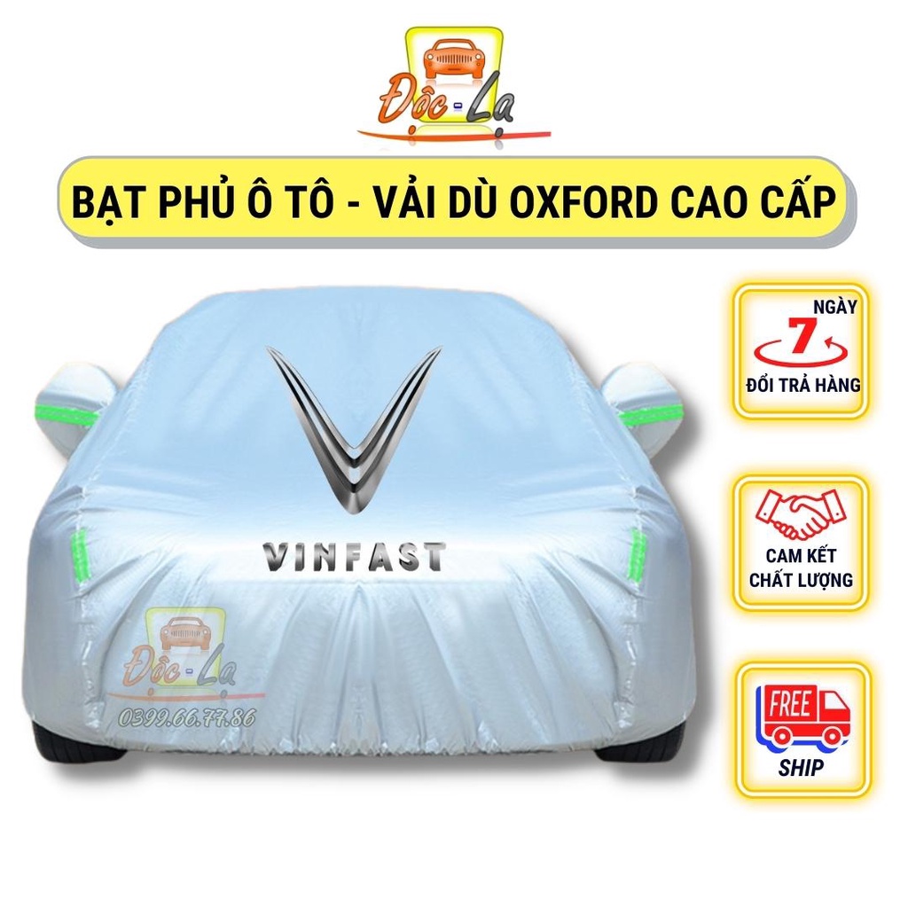 Bạt Phủ Ô Tô Vải Dù VINFAST FADIL, LUX A 2.0, LUX SA 2.0, chống nóng, chống nước tuyệt đối, có phản quang