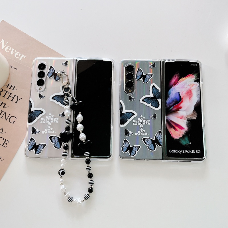 Ốp Điện Thoại Cứng Chống Sốc Có Giá Đỡ Hình Bướm Cho Samsung Galaxy Z Fold 3 5G