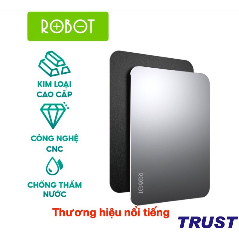 Miếng Lót Chuột Bằng Hợp Kim Nhôm Cao Cấp Robot RP03 Sử Dụng Được 2 Mặt Miếng Lót Chuột Chơi Game Mỏng Chống Trượt