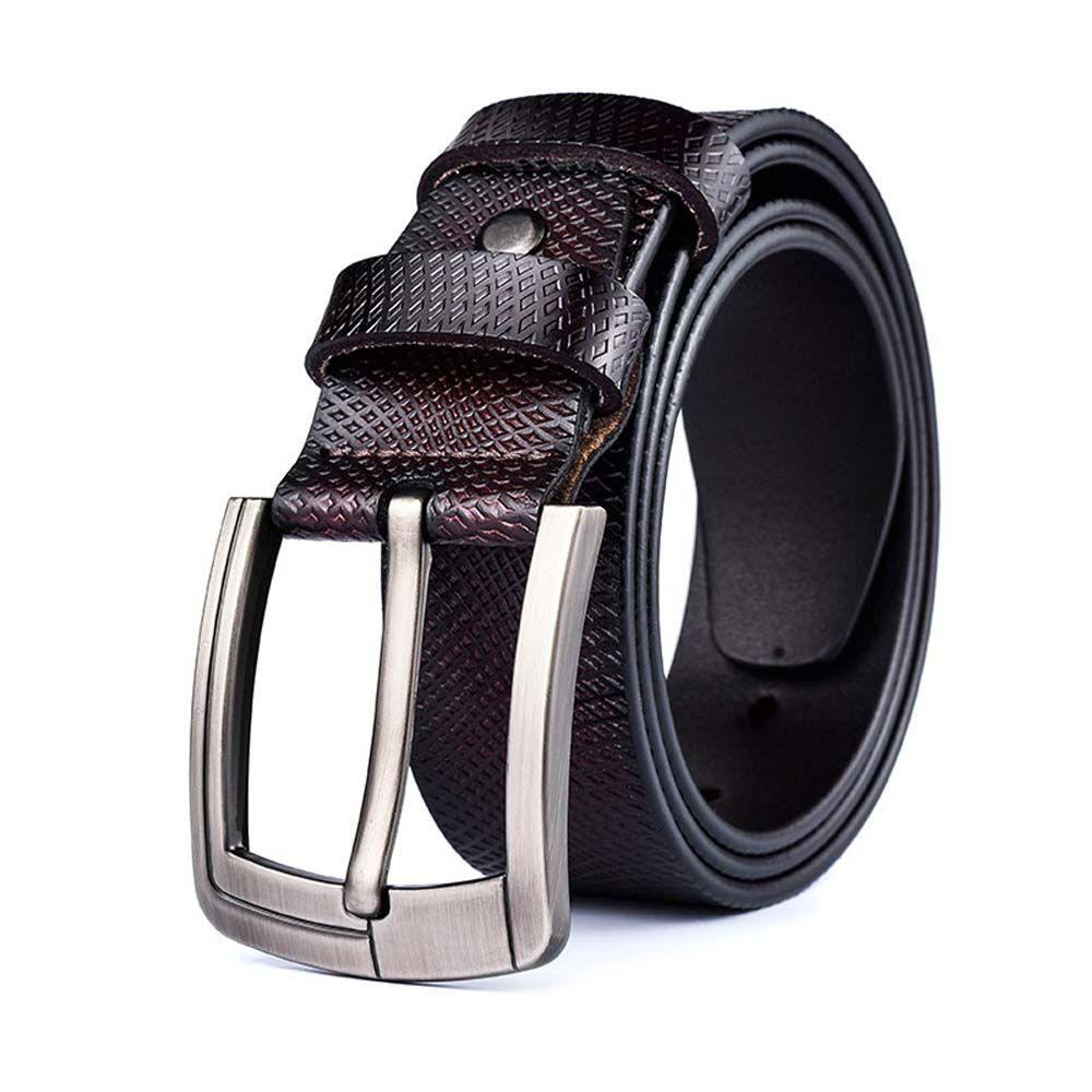 Thắt Lưng Da Bò Màu Đen Chất Lượng Cao Phong Cách Doanh Nhân Cho Nam