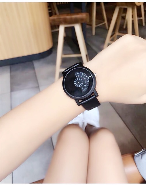 Đồng hồ unisex Doukou dây da mặt số chạy dọc siêu hot | BigBuy360 - bigbuy360.vn