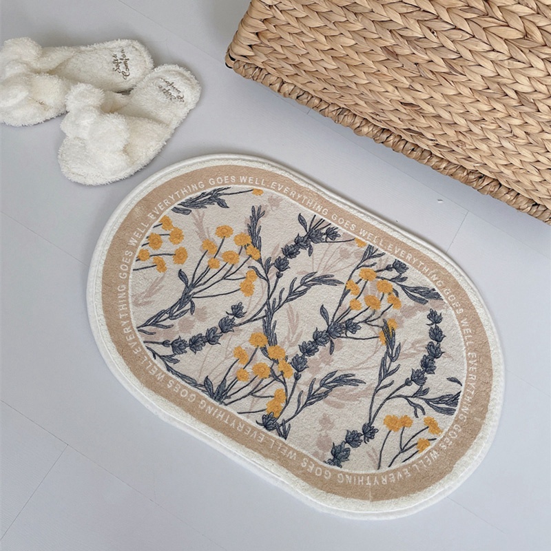 Thảm Chùi Chân Lông Mềm Chống Trượt Phong Cách Cổ Điển