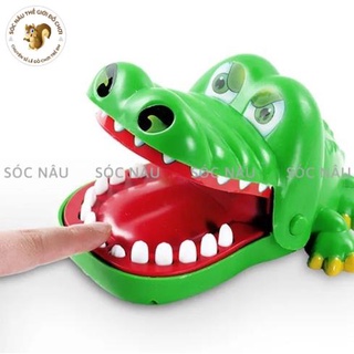 Đồ chơi khám răng cá sấu, trò chơi cá sấu cắn tay hàng loại 1 size lớn siêu to Sóc nâu