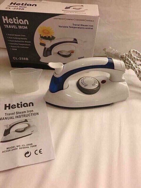 [FREESHIP] Bàn là ủi hơi nước mini du lịch cầm tay tiện dụng TRAVEL IRON Tiết kiệm điện năng, an toàn khi sử dụng