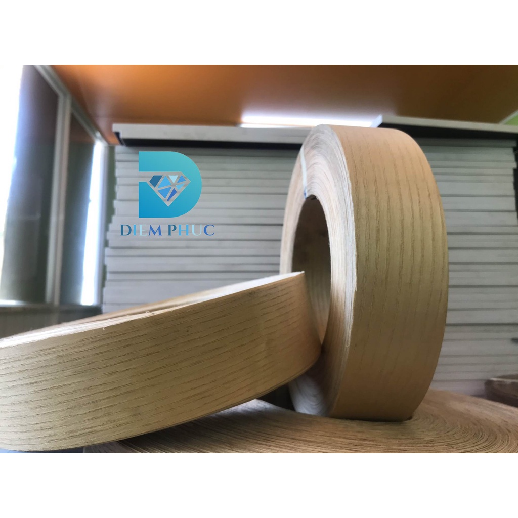 Chỉ nẹp veneer sồi có keo 50m, bản rộng 2cm, 4cm, chỉ cạnh veneer sồi dán ván nội thất, Gỗ Trần Lai