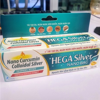 Hega Silver - Gel bôi sẹo, kháng , tái tạo da và ngăn ngừa V.nhiễm cho da