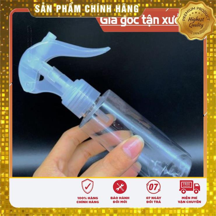 Chai Xịt Phun Sương ❤ TRÙM SỈ ❤ Chai nhựa pet xịt Vòi Súng 100ml vai ngang rỗng chiết mỹ phẩm , phụ kiện du lịch