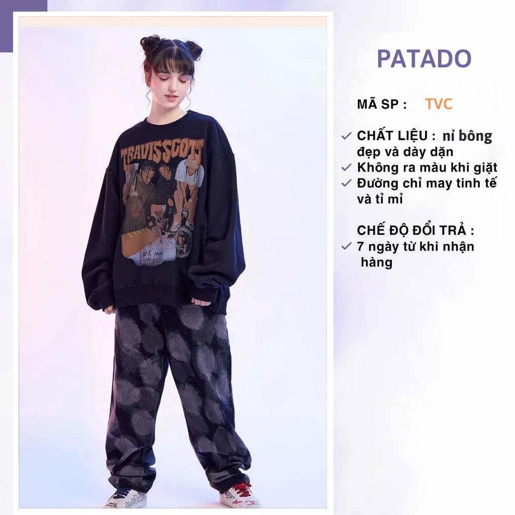 Áo hoodie travisscott form rộng sweater nỉ bông cao cấp dài tay hottrend 2022 | BigBuy360 - bigbuy360.vn