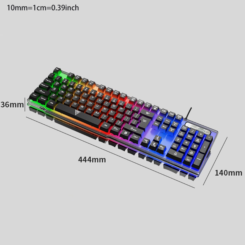 Bàn Phím Cơ Gaming 104 Phím Hình Chữ U Màu Đen