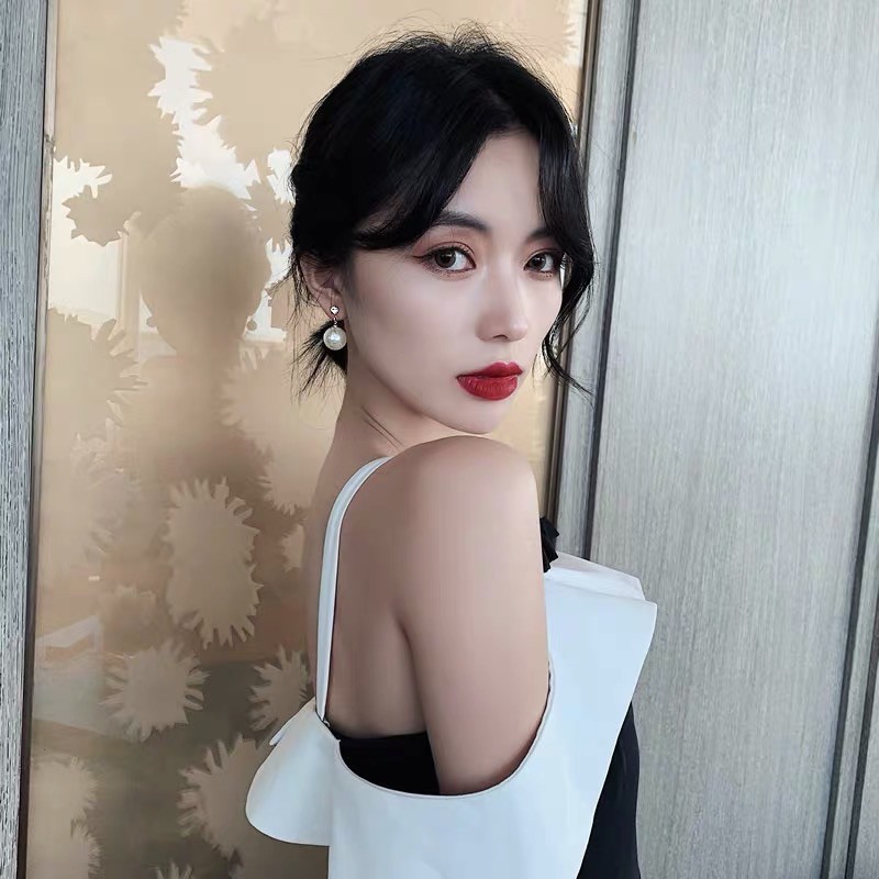 bông tai hạt châu , khuyên tai châu cá tính