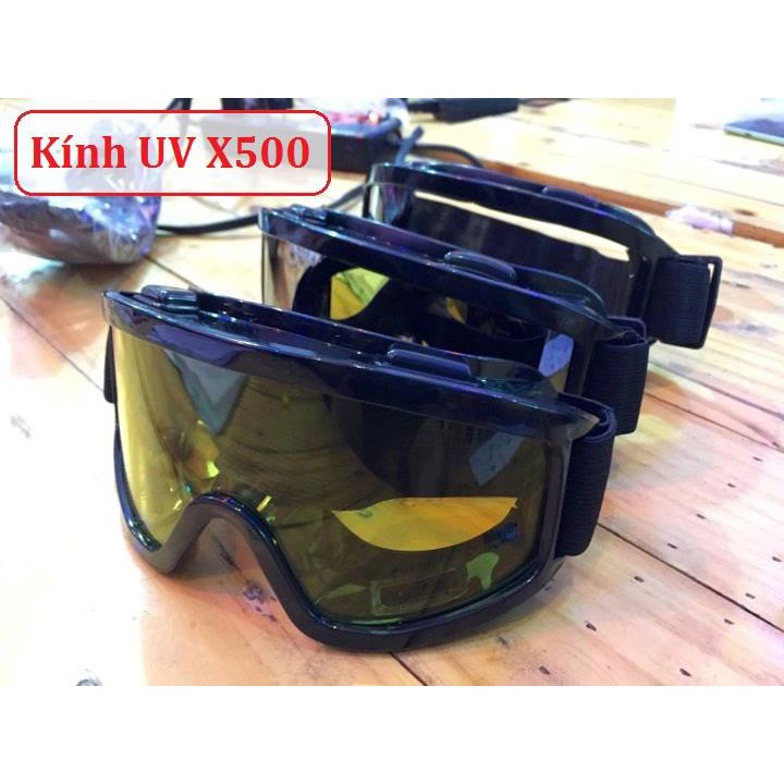 Kính UV X500  đeo kèm mũ nón 3/4 - nón mũ 1/2 - nón mũ cào cào