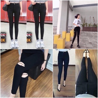 💋FREESHIP💋 Quần mago trơn rách gối chất kaki chun co dãn 4 chiều mặc lên dáng xinh cực kỳ.Đẹp UY Tín Luôn.size S M L XL