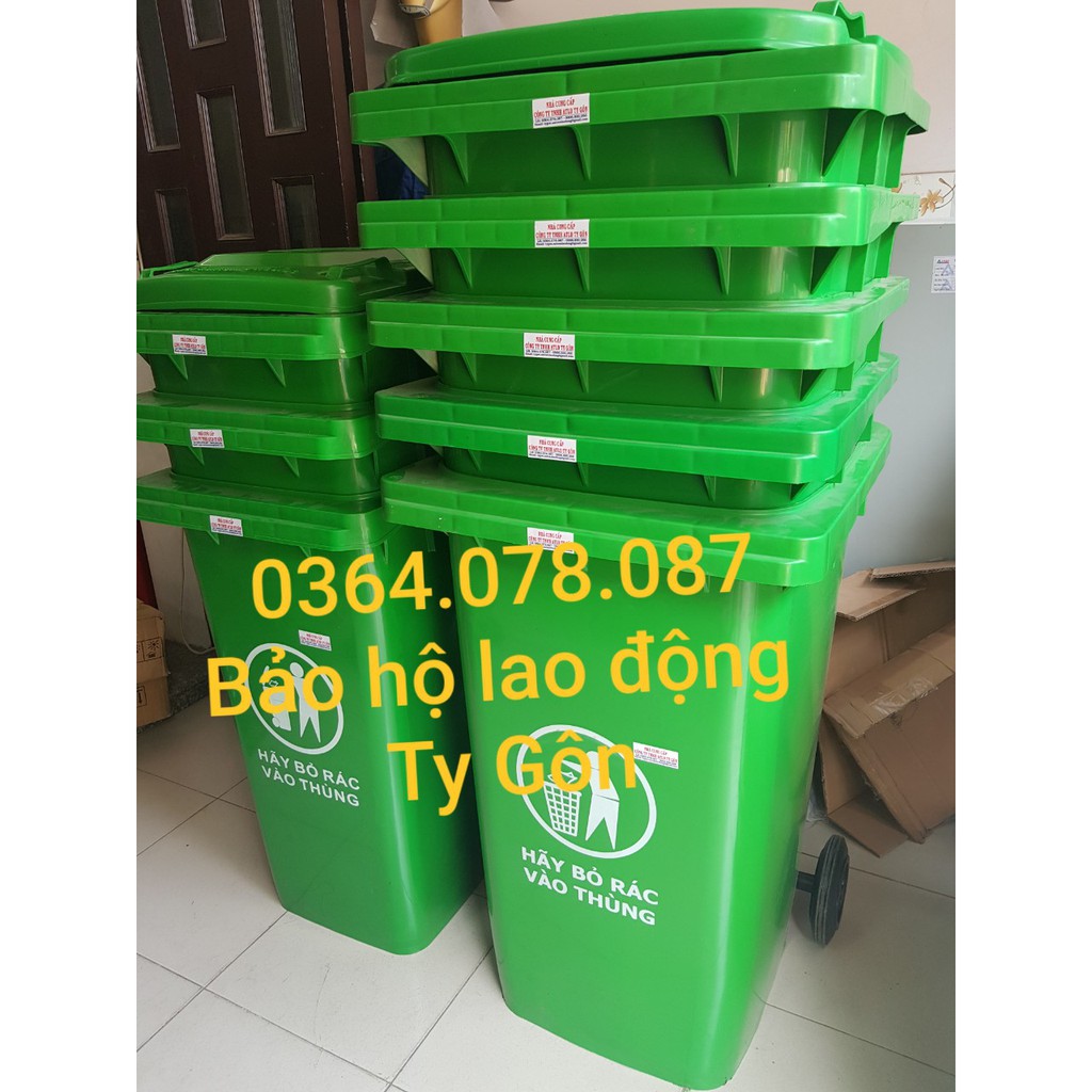 THÙNG RÁC  120L -  NHỰA CAO CẤP HDPE