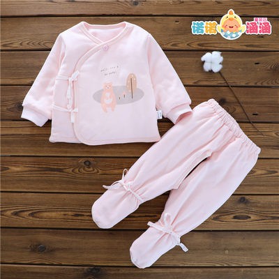 Bộ quần áo cotton trẻ em mùa thu và mùa đông sơ sinh áo bông mùa đông 0-3 tháng quần áo cotton mở cho trẻ sơ sinh