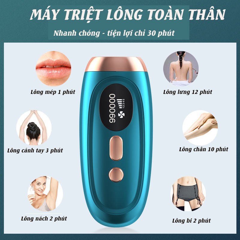 Máy Triệt Lông 💠Tặng Quà💠  Wax Lông Vĩnh Viễn Tại Nhà, Triệt Tận Gốc Sau Một Liệu Trình Không Đau Rát [999.999]