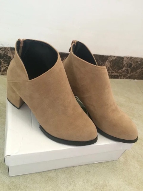 GIÀY BOOT DA LỘN NỮ CÁCH ĐIỆU CAO 5 PHÂN | BigBuy360 - bigbuy360.vn