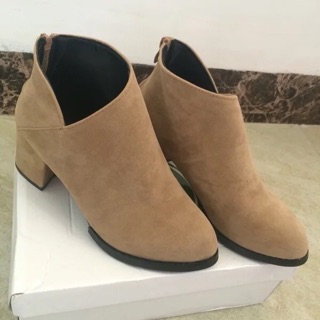 GIÀY BOOT DA LỘN NỮ CÁCH ĐIỆU CAO 5 PHÂN