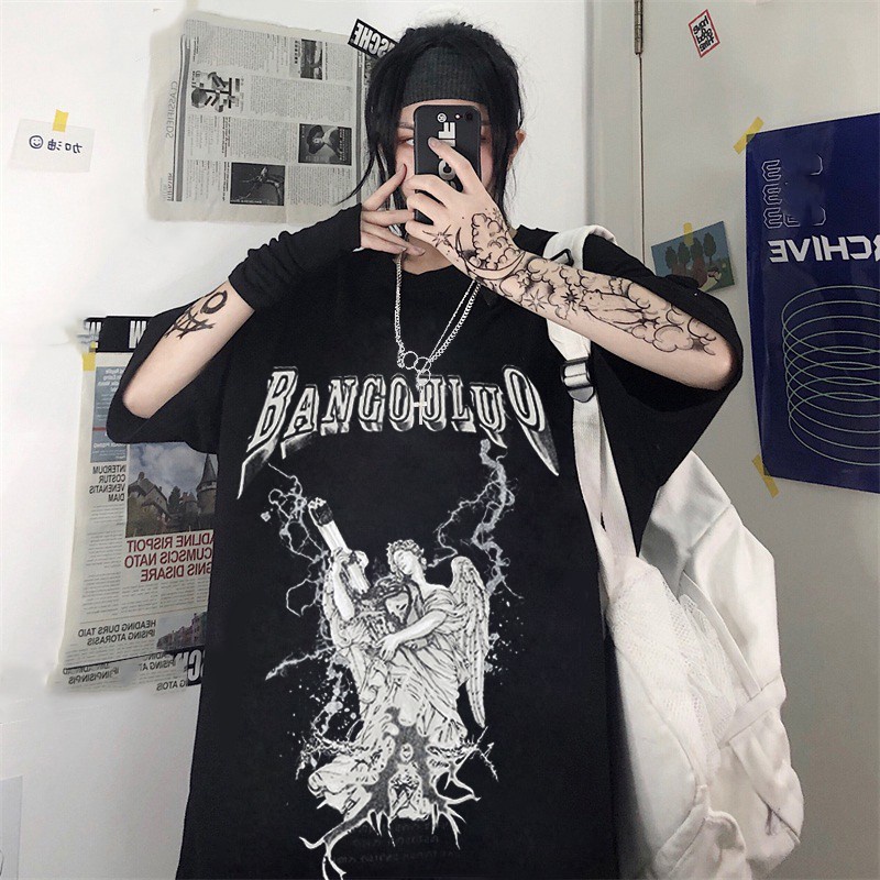 Áo thun Harajuku retro fun women's T-shirt mâu hot