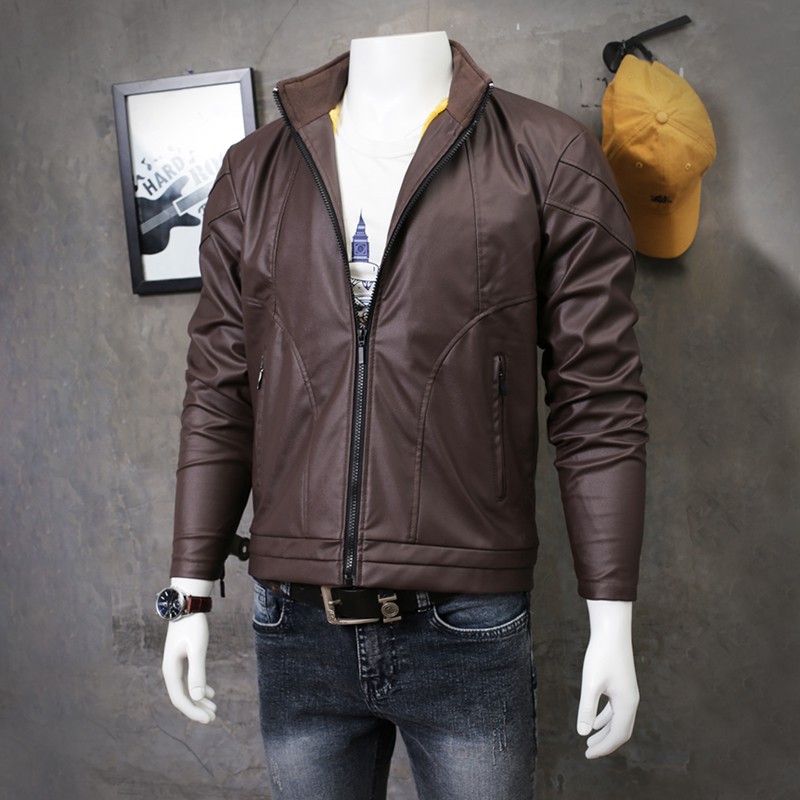 Áo khoác da nam thu đông lót lông cao cấp Zonado ad81 chọn màu