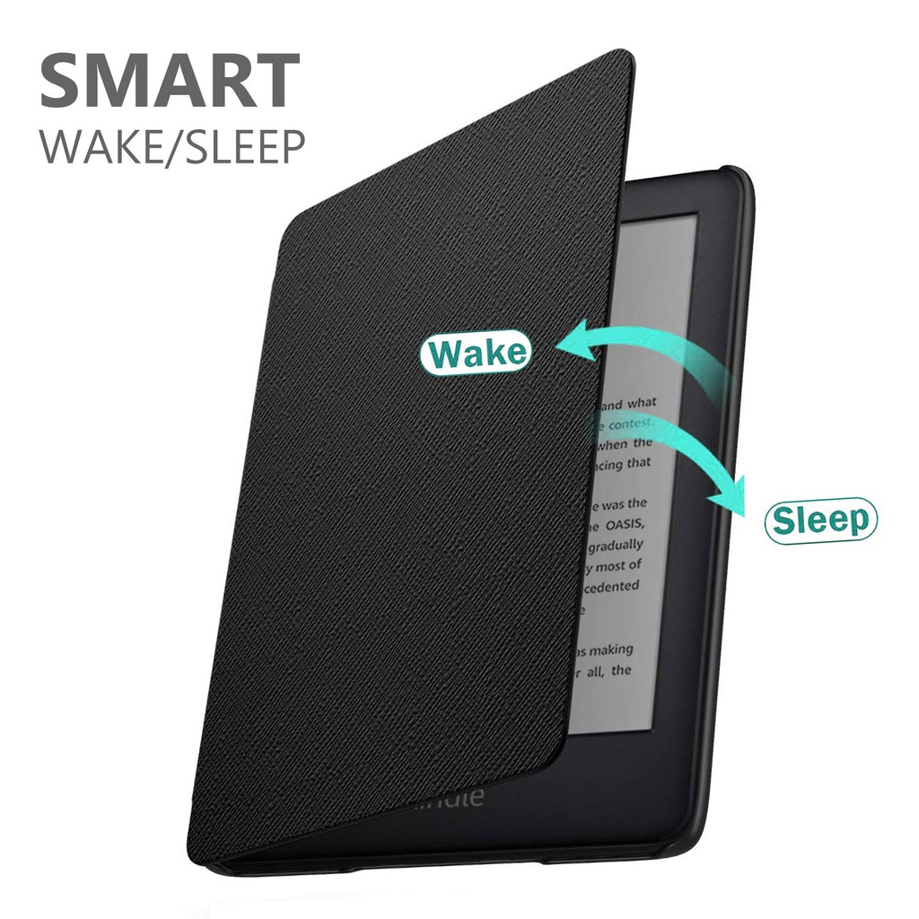 Bao Da Máy Đọc Sách PU Từ Tính Siêu Nhẹ Màu Trơn Cho Amazon Kindle Paperwhite 11 / 10 / 7 / 6 / 5th