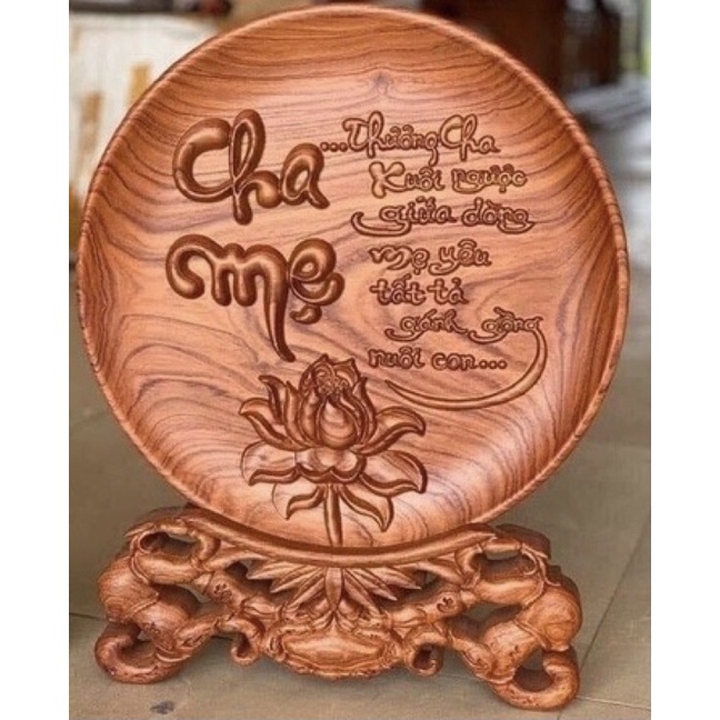Tranh đĩa gỗ hương cao cấp
