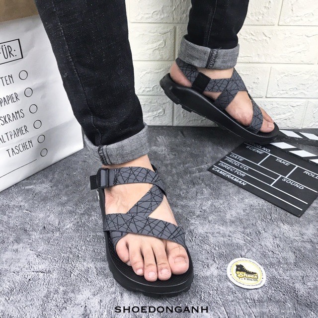 (Ảnh thật )Sandal Nam Chacooo Dây Xám Đậm Hàng Xuất Khẩu