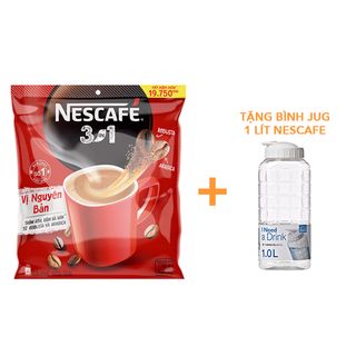  Cà phê hoà tan NESCAFÉ® 3IN1 VỊ NGUYÊN BẢN - công thức cải tiến (bịch 46 gói x 16g)