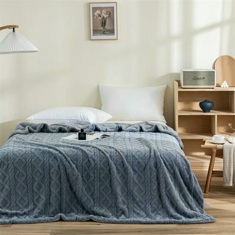 Chăn cừu thừng mềm mịn ấm áp kt 2mx2m3,mền cừu thừng mềm mịn