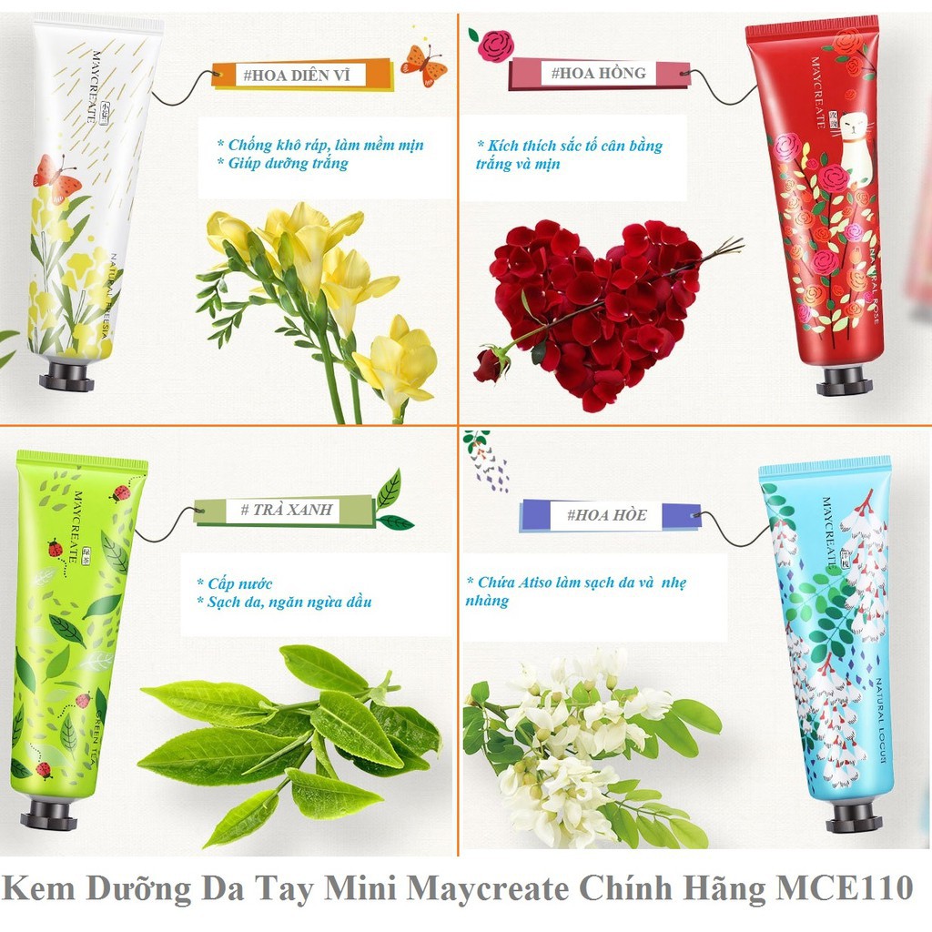 COMBO 2 Kem dưỡng da tay mềm mịn MAYCREATE nội địa Trung 30 g