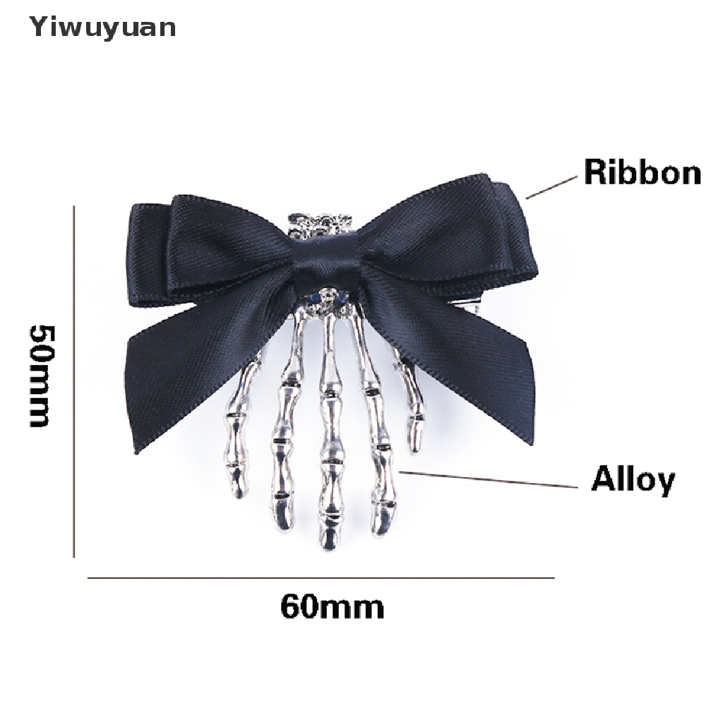 &lt; Yiwuyuan &gt; Kẹp Tóc Hình Xương Bàn Tay Ma Phong Cách Punk Gothic Punk Cổ Điển Cá Tính Dành Cho Nữ