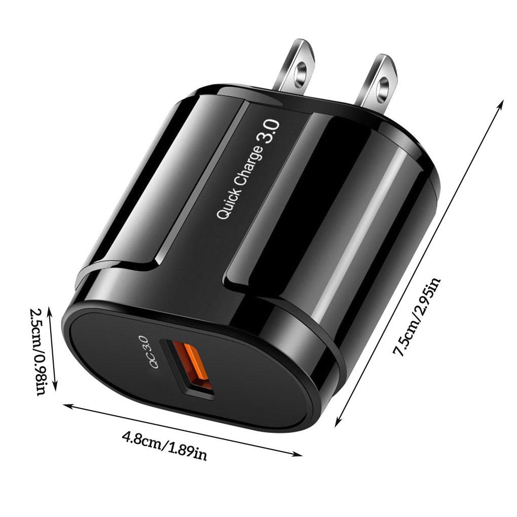 Cục Sạc Điện Thoại USB QC 3 0 Bản Rộng Nhiều Màu Thông Dụng Thích Hợp Mang Đi Du Lịch