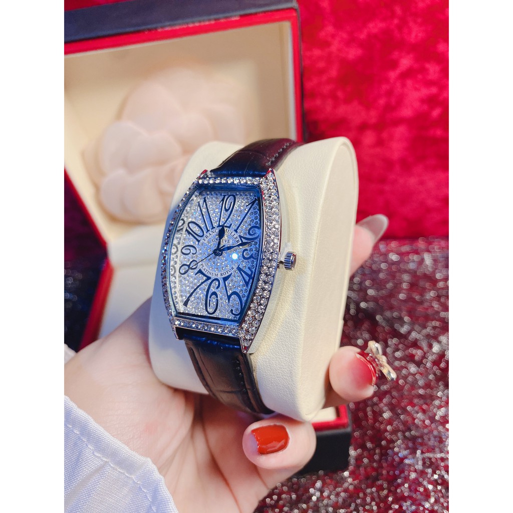Đồng hồ nữ Franr full đá, dây da cao cấp