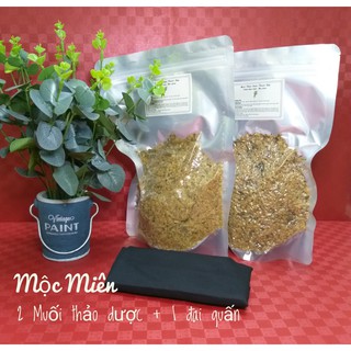 Combo 2 muối thảo dược + Đai vải quấn muối