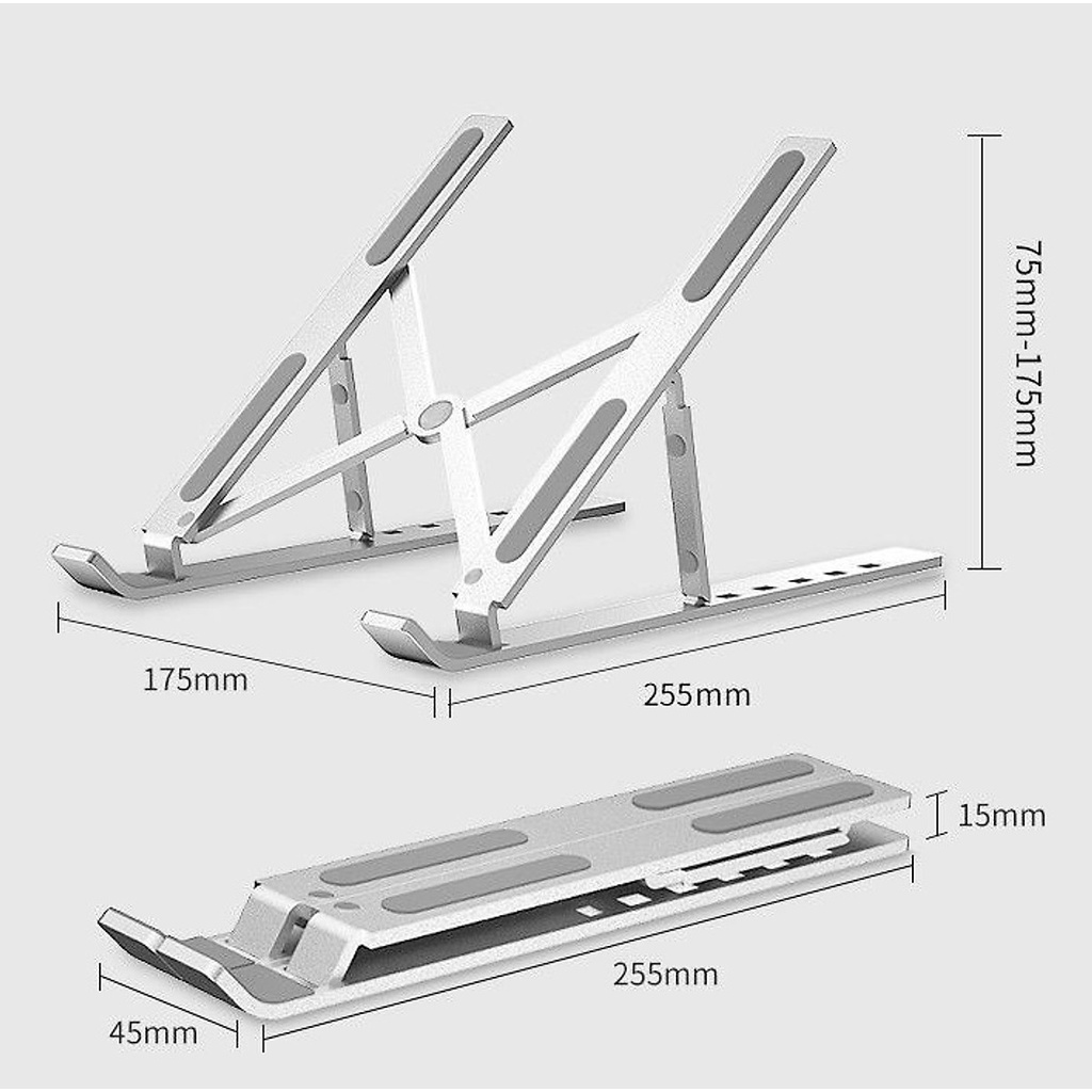 Giá Đỡ Ipad N4 Tản Nhiệt Cho Máy Tính Xách Tay Laptop Làm Bằng Chất Liệu Nhôm Có Thể Gấp Gọn Cho Nhân Viên Văn Phòng