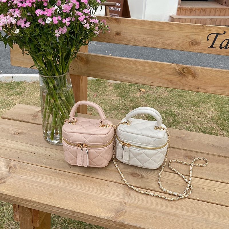 Túi Xách Mini Đính Đá Phối Dây Xích Dễ Thương Xinh Xắn