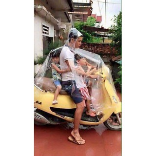 Áo mưa trong suốt cho mẹ và bé