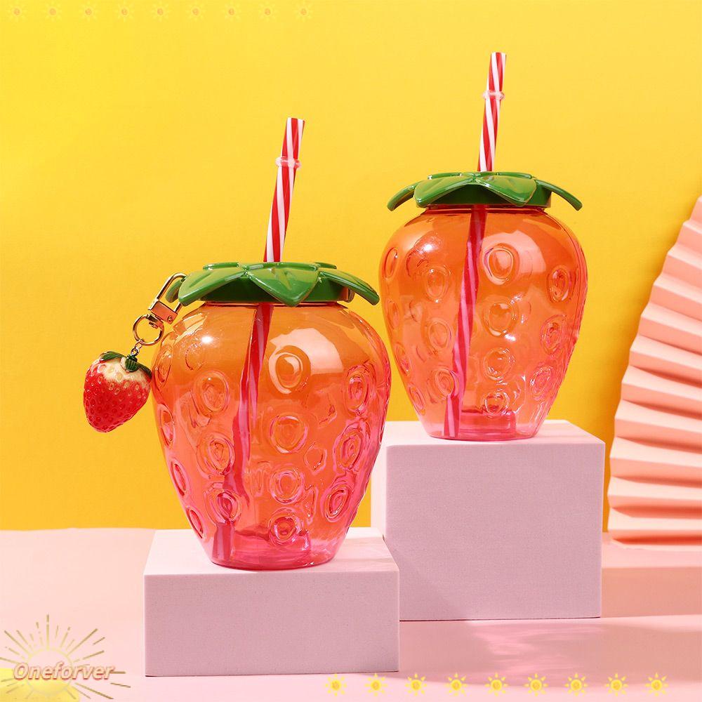 Bình Nước Nhựa 500ml Họa Tiết Hoạt Hình Có Nắp Và Ống Hút